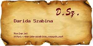 Darida Szabina névjegykártya